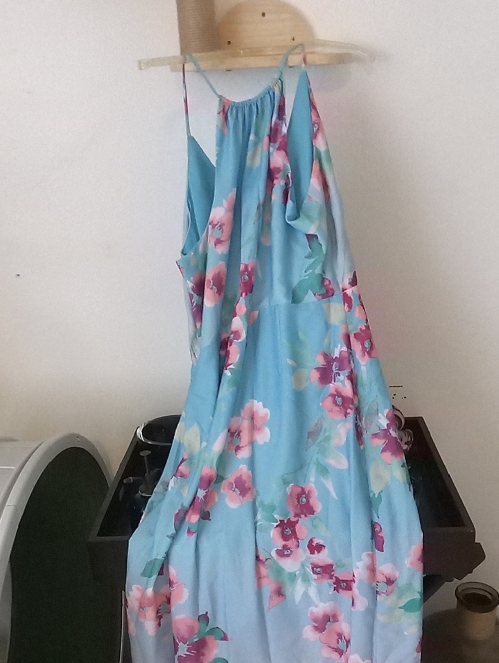 Adelyn Rae Light Blue Floral Maxi Dress - Picture 4 of 5